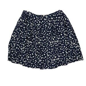Forever 21 Essentials Skirt Womens Size S Small Blue White Pleated Polka Dot